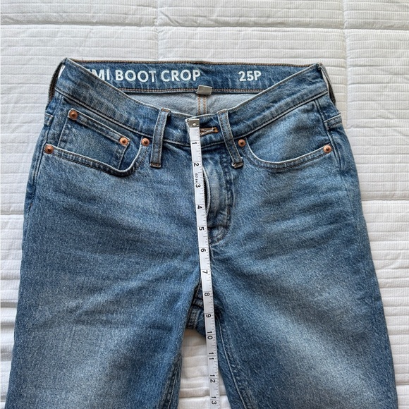 J. Crew medium wash demi boot crop mid rise jeans - Picture 6 of 7